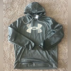 Men’s XL NWT Gray Under Armour Hoodie fleece big logo
